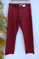 BNWT M & S PER UNA Wine Straight Ankle Grazer Corduroy Trousers Jeans Fits UK 12