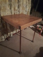 Bespoke Handmade Oak Table with 28mm Copper Legs – 70x70x76cm – Solid Wood