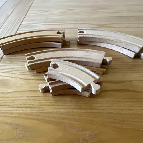 Wooden toy train - wooden, track
