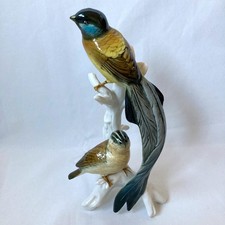 Karl Ens Volkstedt | Birds of Paradise Double Figure | 7624 | *missing branch*