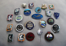 Job lot fishing angling club enamel badges x 23