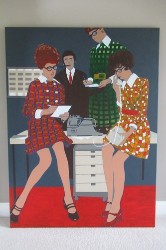 Large acrylic canvas painting - canvas,