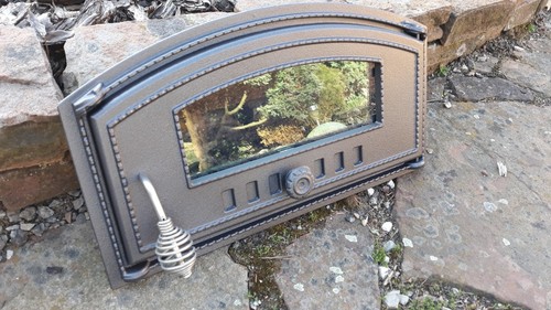 Cast iron pizza oven door - iron,