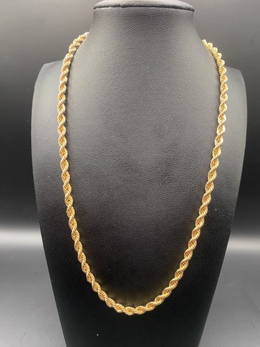 9ct gold rope chain hallmarked - gold,