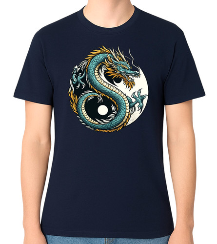Yin yang dragon graphic - yin,
