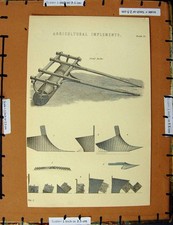 Original Old Antique Print