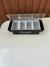 Bacardi Condiment Tray Bar Caddy 6 Compartments Garnish Station Fruit Home Bar