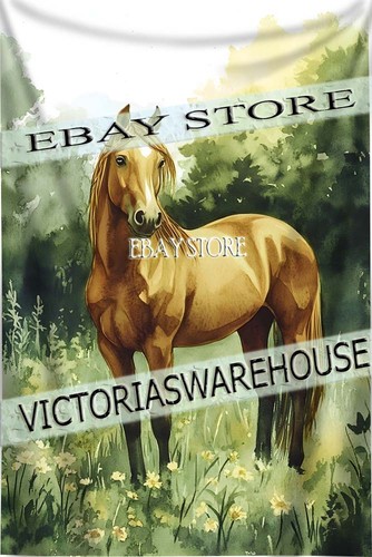 Horse meadow tapestry golden - horse,