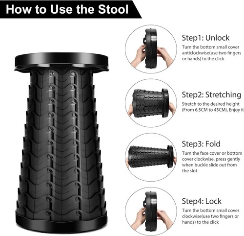 Collapsible folding stool - collapsible,