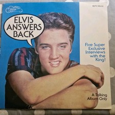 ELVIS PRESLEY 1981 UK LP  ELVIS ANSWERS BACK  BUTTONS  BUT 2 MONO   EX
