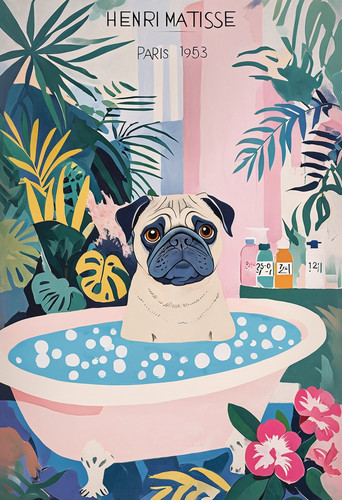 Matisse pug bath metal - pug, in