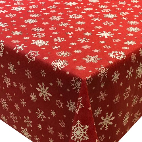 Pvc table cloth - cloth, snowflake