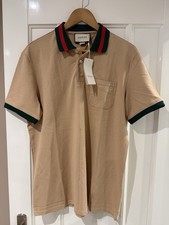 Gucci Mens Beige Polo Shirt