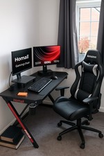 Gaming Setup, 30" Monitor, Gaming Table , Office Chair & Mat
