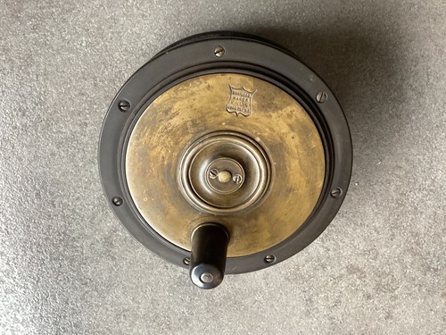 Vintage brass fly - brass, reel