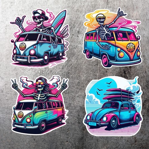 Bus inspired surf van - vw,
