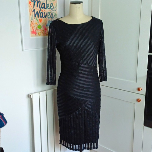 Reiss black striped lace - reiss,