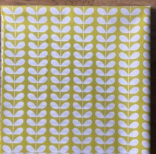 Orla Kiely Tiny Stem Yellow Lightweight Cotton Fabric New Assorted Sizes 50cm