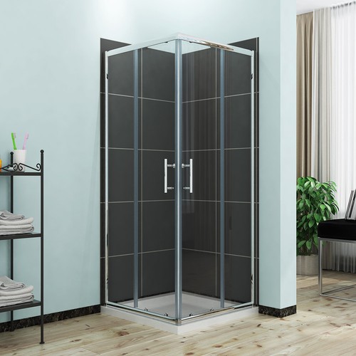 Corner entry shower - corner,