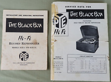 Original Pye Black Box Operating Instruction Booklet & Service Data B.B/A B.B.TA