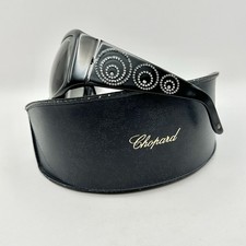 Chopard Rectangle Black Sunglasses Polka Dot Crystals