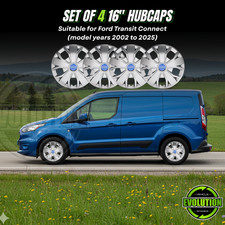 16" Wheel Trims Hub Caps Set of 4 Fits Ford Transit Connect 2002–2026 silver 4pc