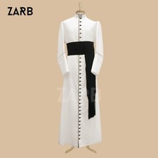 White Cassock with Black Trim