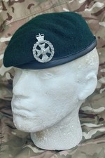 Beret Royal Green Jackets RGJ Queens Crown Cap Badge Small Crown New Sizes 56-62