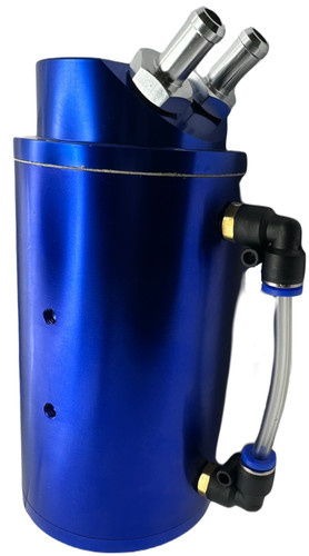 Blue round oil - reservoir, catch