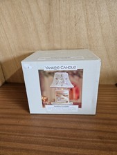 Yankee Candle Large Plate and Shade -Twinkling Snowflake -2017 -Boxed Used Once