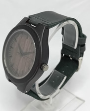 Wooden Mens Quartz Watch. Brown. New Battery. Free P+P