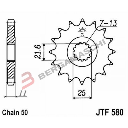 Sprocket 580 z15 - 580,