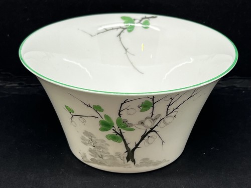 Shelley green tree sugar bowl - sugar,