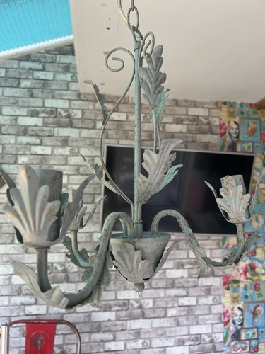 Grey rustic chandelier - chandelier, pendant