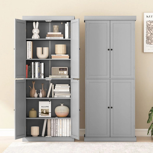 Tall kitchen larder cupboard - kitchen,