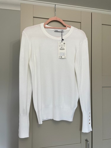Zara white jumper brand - white,