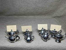 Vintage Set of 8 Pewter Tea