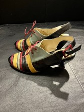 John Fluevog Blind Faith Pump Heel Women's Size UK 4.5 Multicolour Leather