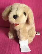 Vintage PMS Labrador Puppy Dog With Toilet (Loo) Roll Soft Plush Toy 7”