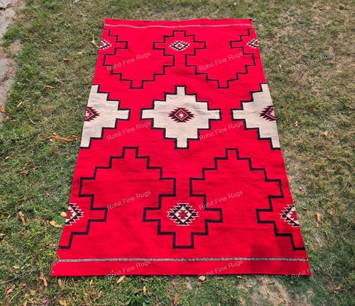 6x9 handwoven red wool - 6x9,