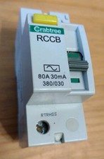 Crabtree Starbreaker RCCB 80A 30mA Type AC 380/030 RCD IEC/BSEN 61008