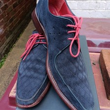 Jeffrey-West Navy Suede Derby