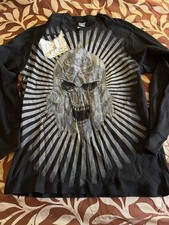 Tapout MPs Thermal Shirt Mens Black Xxl 2xl Cyber Skull MMA