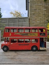 London Routemaster Tinplate Vintage Tri-ang Bus – 1950s – 22" x 12" x 6¼"