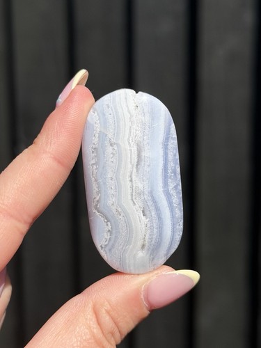 Blue lace agate palmstone - agate,