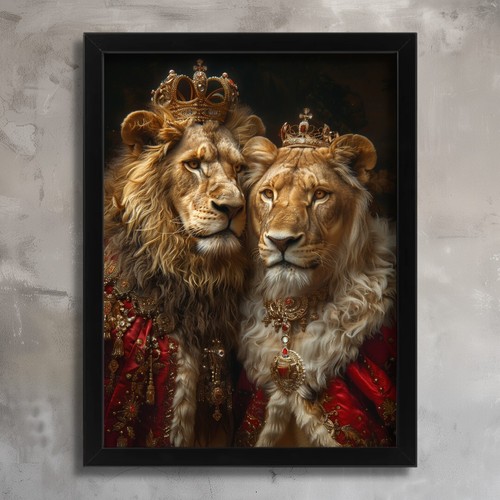 King queen lion - king,