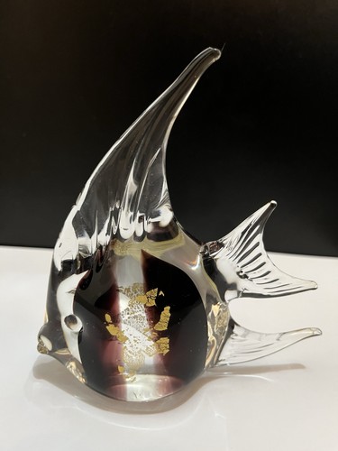 Glass angel fish - glass, purple