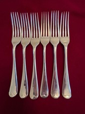 6 Antique Silver Plated Old English Pattern Table Forks by James Walker c.1900