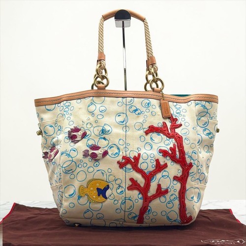 Coach bubblefish fish tote bag - coach,