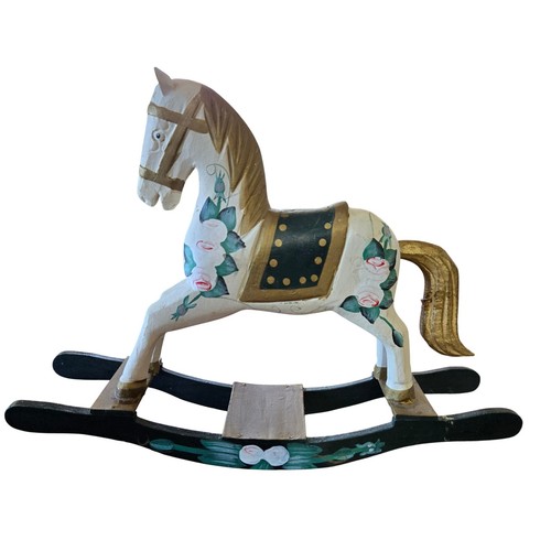 Vintage hand painted wooden - hand,